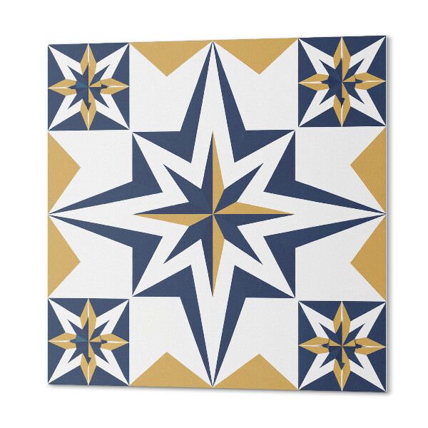 Wall panel square Square patterns with geometric stars