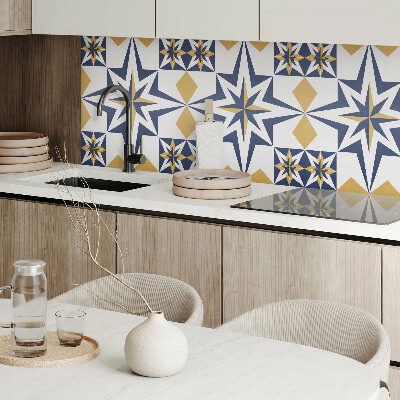 Wall panel square Square patterns with geometric stars