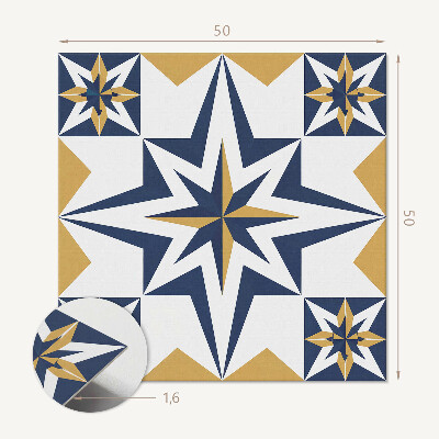 Wall panel square Square patterns with geometric stars