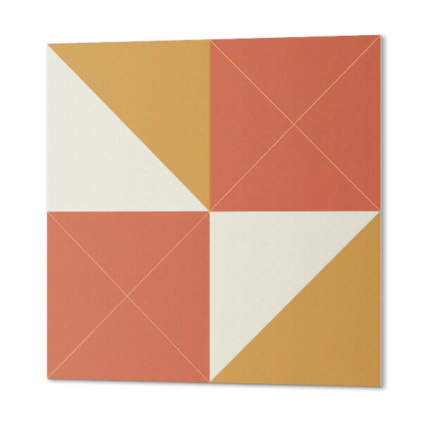 Wall panel square Warm geometric accents