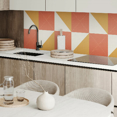 Wall panel square Warm geometric accents
