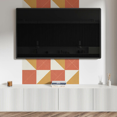 Wall panel square Warm geometric accents