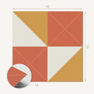 Wall panel square Warm geometric accents