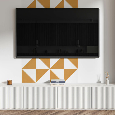 Wall paneling Triangle geometry embedded in squares