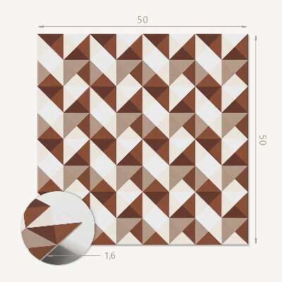 Pvc wall panel square Stylish geometric pattern with triangles