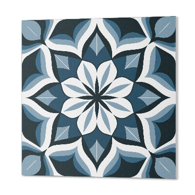 Pvc wall panel square Floral figures in perfect symmetry