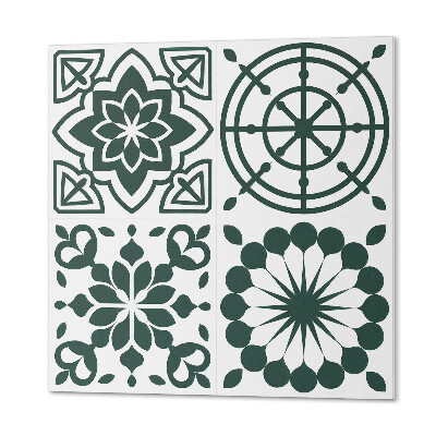 Wall paneling Flowers in geometric shapes