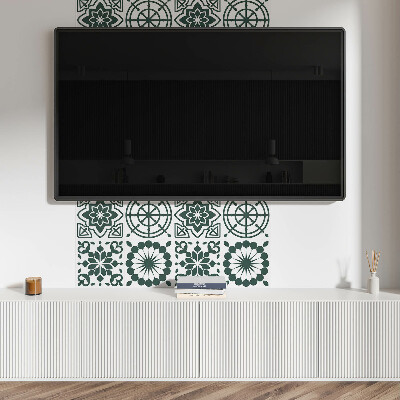 Wall paneling Flowers in geometric shapes