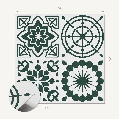 Wall paneling Flowers in geometric shapes