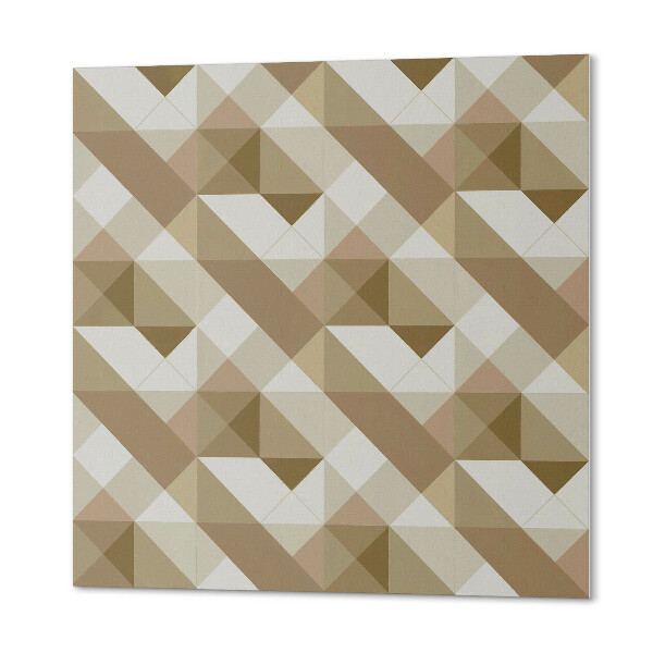 Pvc wall panel square Geometric motif in shades of nature