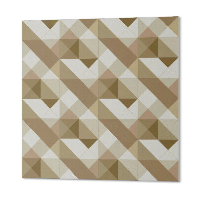 Pvc wall panel square Geometric motif in shades of nature
