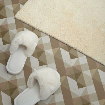 Pvc wall panel square Geometric motif in shades of nature