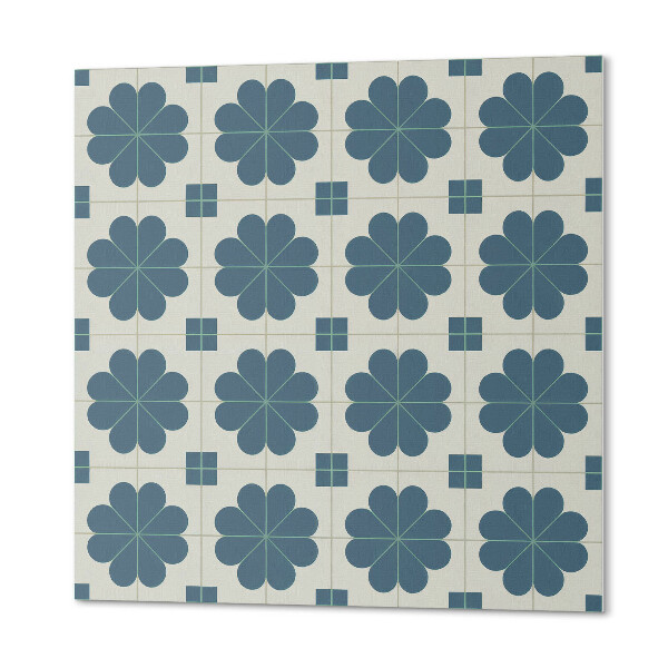 Wall paneling Check with floral accent