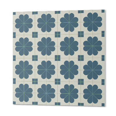 Wall paneling Check with floral accent