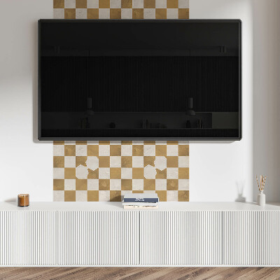 Wall paneling Abstract style checkerboard pattern