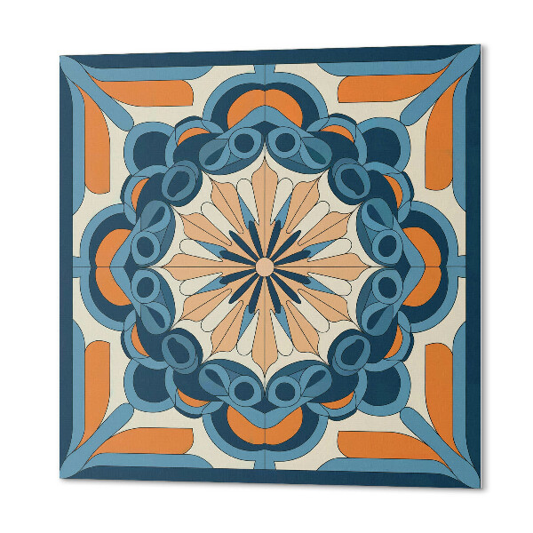 Pvc wall panel square Floral pattern in mandala style