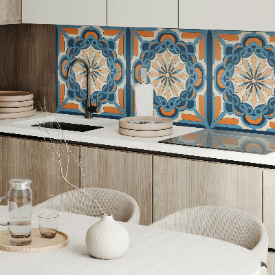 Pvc wall panel square Floral pattern in mandala style