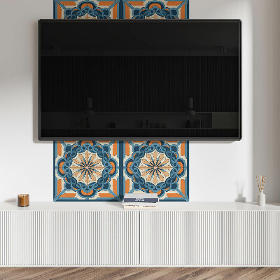 Pvc wall panel square Floral pattern in mandala style