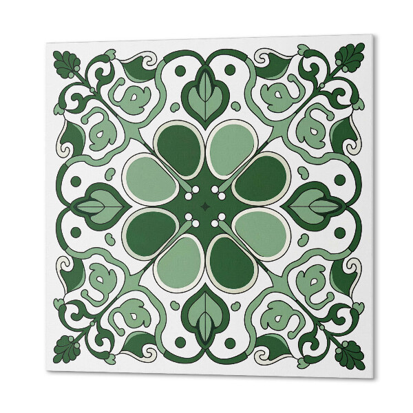 Wall panel square Flora with leaf motif