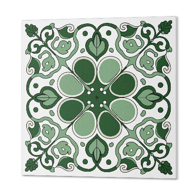 Wall panel square Flora with leaf motif