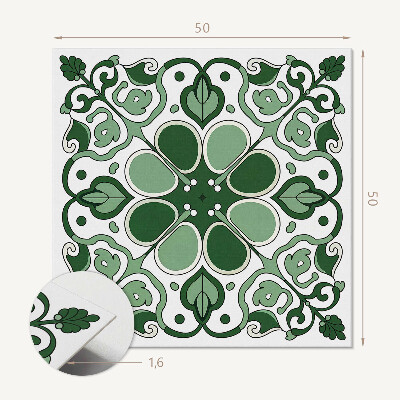 Wall panel square Flora with leaf motif