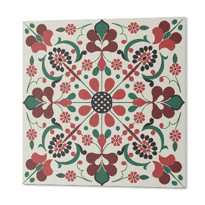 Wall paneling Flowers in balance symmetrical design