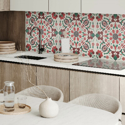 Wall paneling Flowers in balance symmetrical design