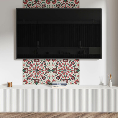 Wall paneling Flowers in balance symmetrical design