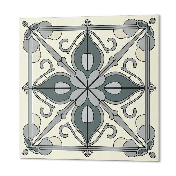 Pvc wall panel square Flowers with elegant decorations