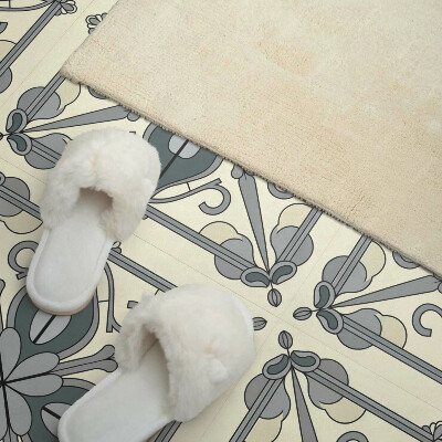 Pvc wall panel square Flowers with elegant decorations