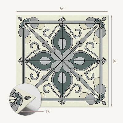Pvc wall panel square Flowers with elegant decorations