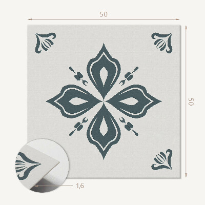 Pvc wall panel square Cross Flower Pattern