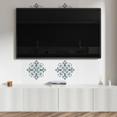 Wall panel square Harmony of flower shapes