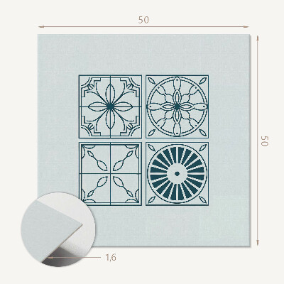Pvc wall panel square Geometry in a tiled version