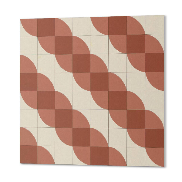 Wall panel square Stylish geometric wavy pattern