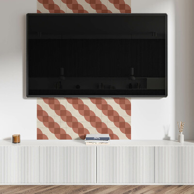 Wall panel square Stylish geometric wavy pattern
