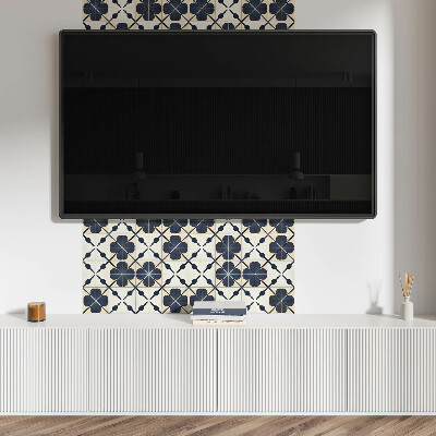 Pvc wall panel square Floral pattern on a plain background