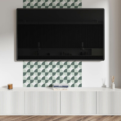 Pvc wall panel square Pattern with circles and squares in geometry