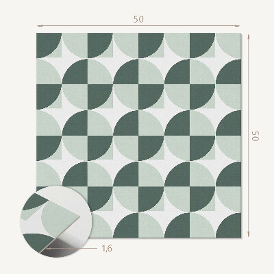 Pvc wall panel square Pattern with circles and squares in geometry
