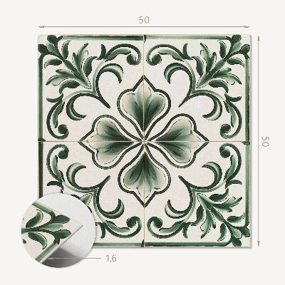 Wall panel square Hearts surrounded by leaves