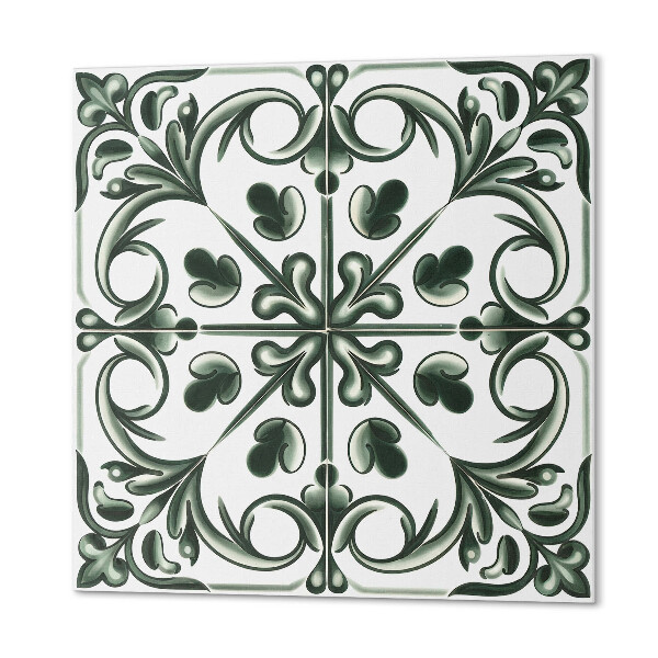 Pvc wall panel square Floral pattern in tile style