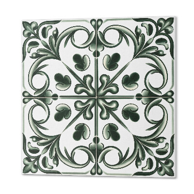 Pvc wall panel square Floral pattern in tile style