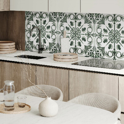 Pvc wall panel square Floral pattern in tile style