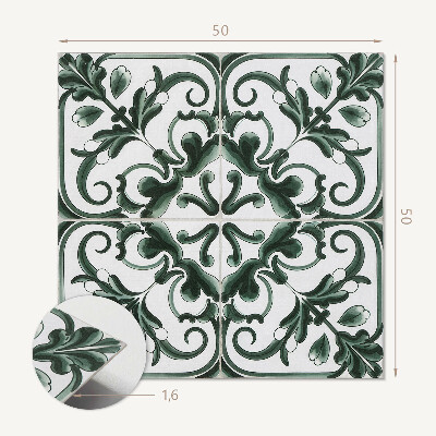 Pvc wall panel square Floral motifs in a square arrangement