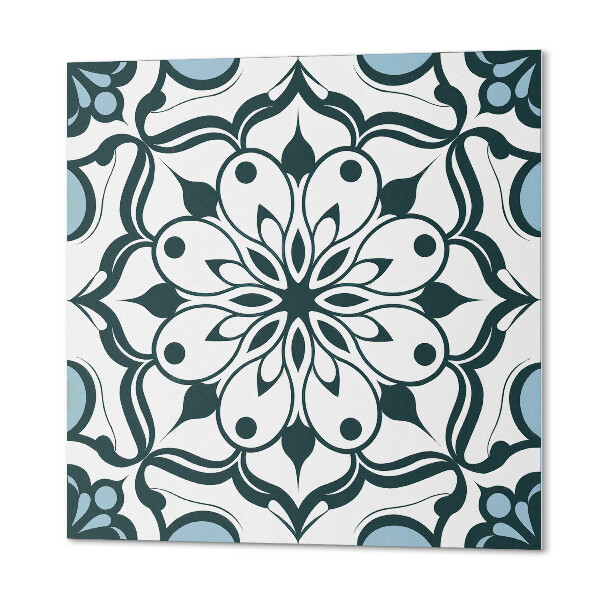 Pvc wall panel square Mandala with floral pattern