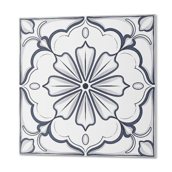 Wall paneling Drawing of flowers on a tile