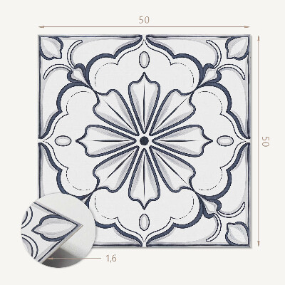 Wall paneling Drawing of flowers on a tile
