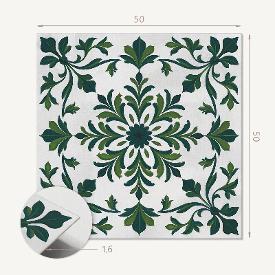 Wall panel square Decorative plant pattern with ornaments