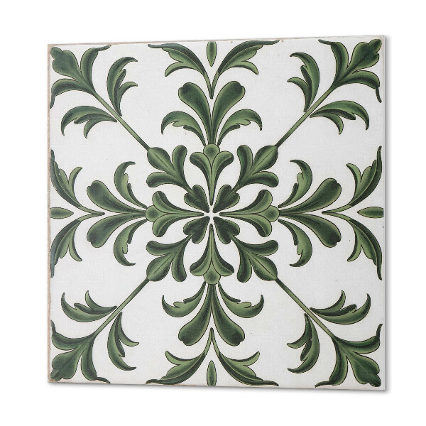 Wall paneling Green design on tiles