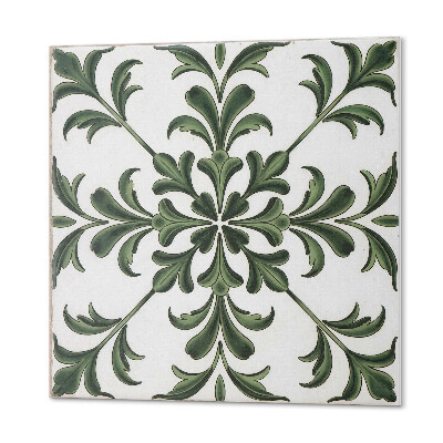 Wall paneling Green design on tiles